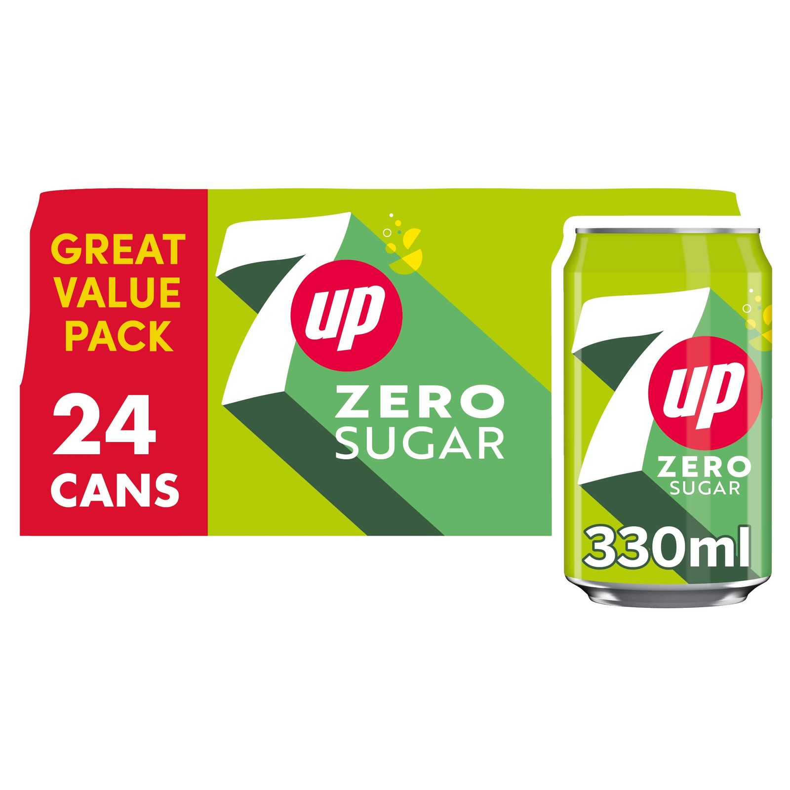 7UP Zero Lemon & Lime Cans 24 x 330ml - Image 2