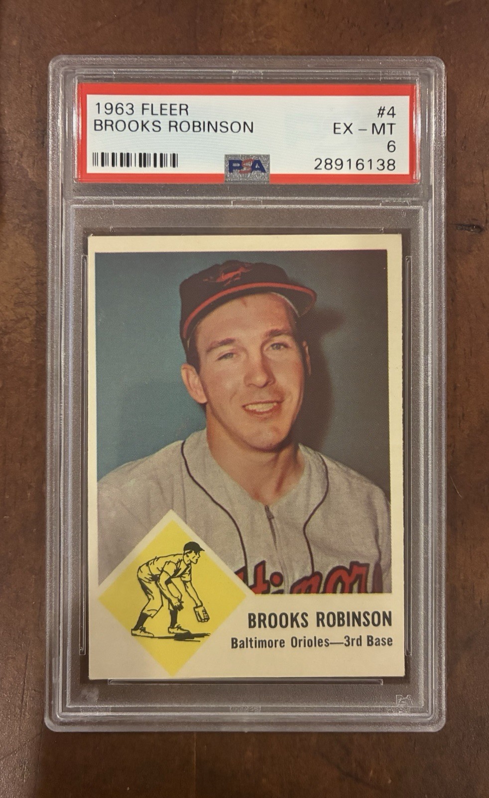 1963 Fleer 4 Brooks Robinson PSA 6 EX-MT HOF GOAT Baltimore Orioles