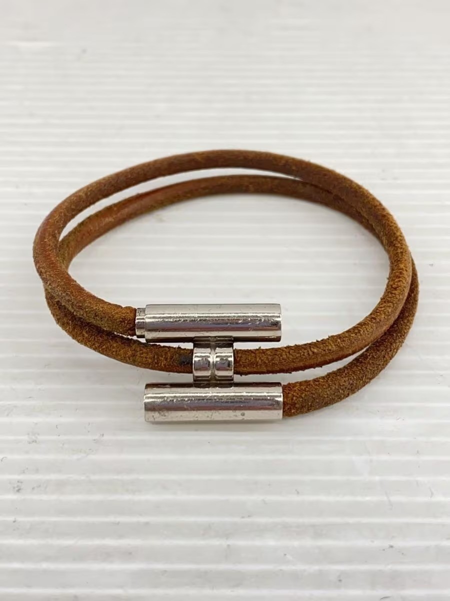 Hermes bracelet Double Wrap Leather Bracelet Brow… - image 1