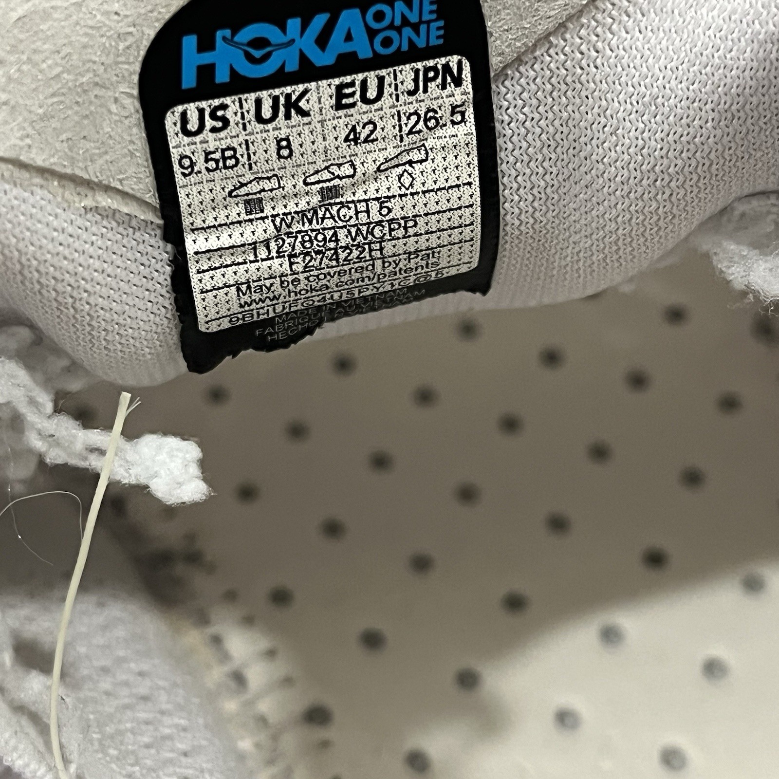 Hoka One One Mach 5 1127894 WCPP Running Shoes Sneakers Women Sz 9.5 B No Insole thumbnail 10