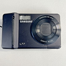 Samsung L Series L77 7.1MP Digital Camera Black 7x Optical Zoom tested/works