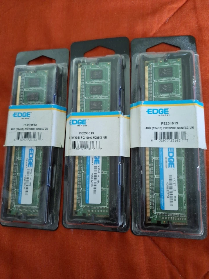 Edge 4GB (3-Sticks / 12gb) PC3-12800 DDR3 1600 Desktop.  PC Memory RAM 4GN622R08 - Image 3 of 4