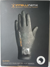Intellinetix Wearable Multispeed Vibration Therapy Gloves, Black
