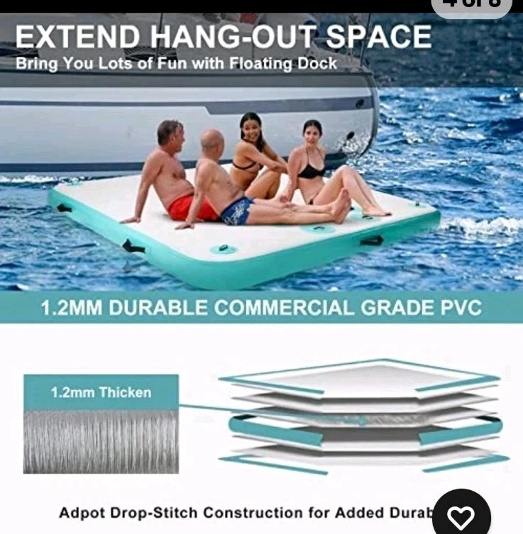 🛥️NEW ob~Tonkaum~6.5ft X 9ft Work Dock Or Pleasure Platform~Swimming~Float🚤👀 - Image 3 of 4