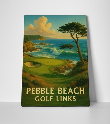 Pebble Beach Golf Links Poster or Canvas