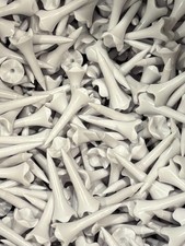 Pack of 50 1.5" White Plain Golf Tee Evolution PTS Plastic Short Tee Iron
