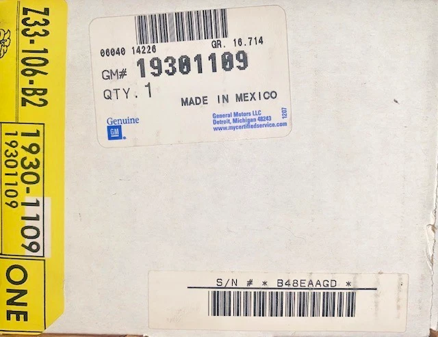 KIT CINTURÓN SEGURIDAD CONDUCTOR GM 2011-2015 con pretensor P/N 19301109 genuino OEM GM Foto 3 de 4
