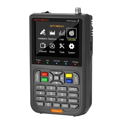 GT Media V8 Finder2 Satellite Finder Digital FTA DVB-S/S2/S2X Signal Measurin...