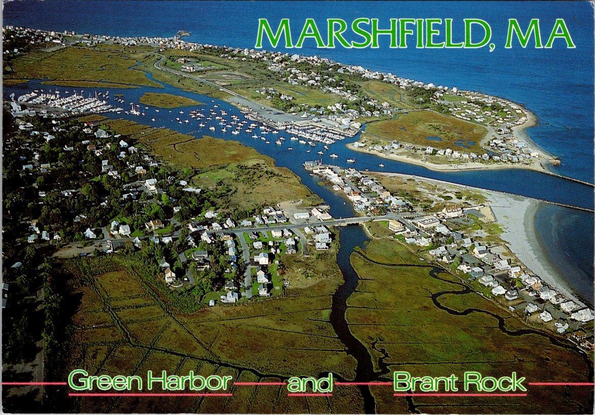 Marshfield, MA Massachusetts GREEN HARBOR & BRANT ROCK HomesMarina 4X6 Postcard eBay