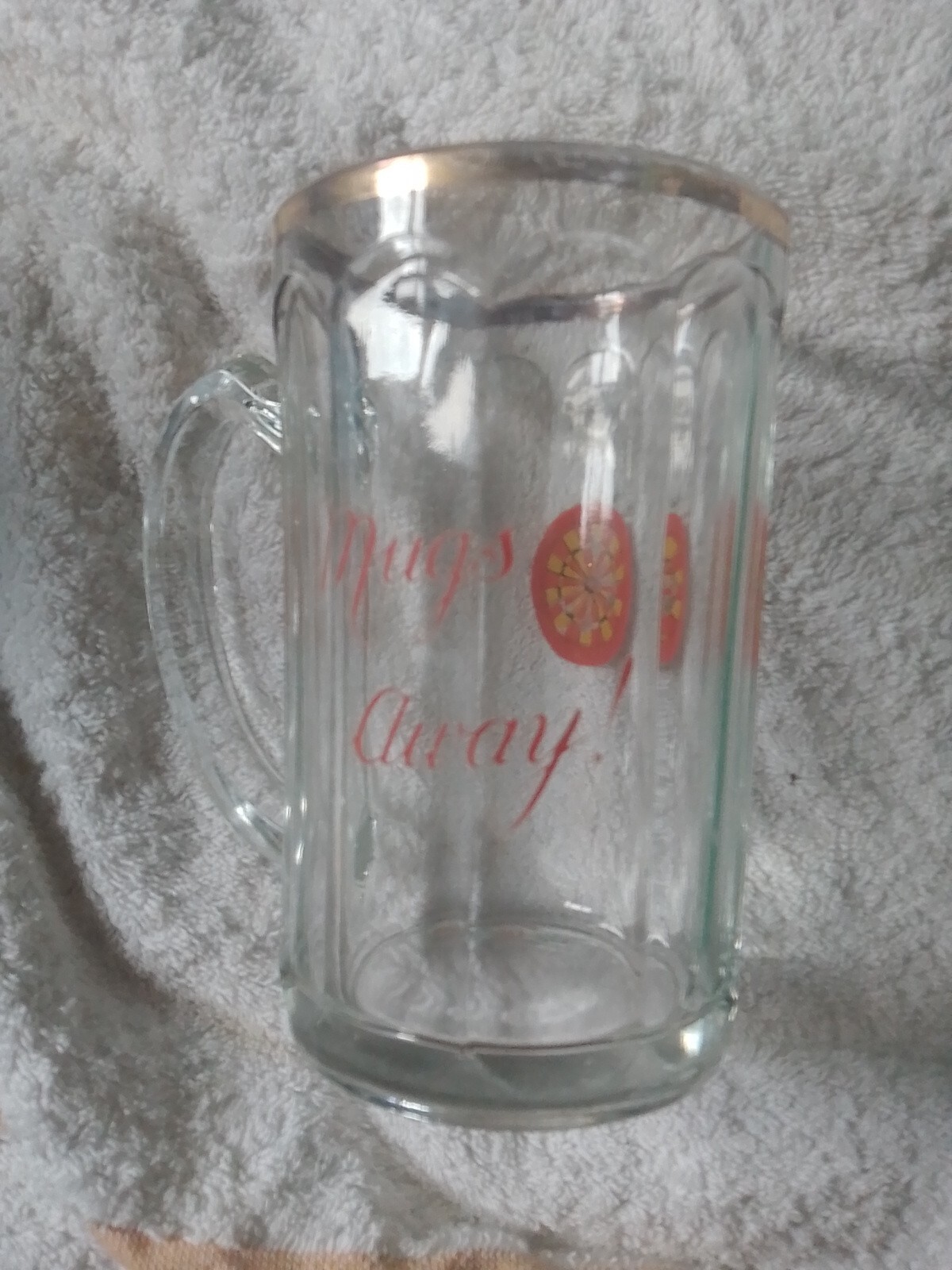 PINT GLASS TANKARD LANTERN 10 SIDED A PINT VINTAGE DARTS ' MUGS AWAY