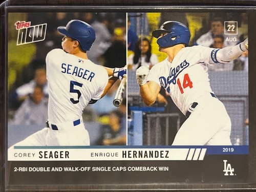2019 Topps Now 737 Corey Seager / Enrique Hernández