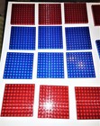Base Ten Blocks Set - Transparent Blue and Red — photo 2