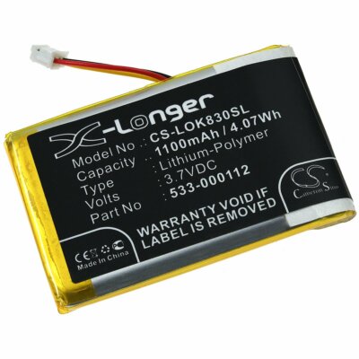 Akku für Logitech Typ L/N 1406 3,7V 1100mAh/4,1Wh Li-Polymer Schwarz