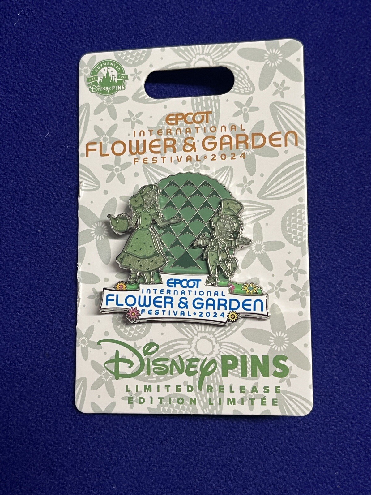 2024 Disney EPCOT Flower And Garden Festival Alice In Wonderland Topiary Pin New