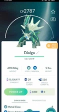 Pokemon Shiny Dialga - TRADE 1 mill Dust (Unregistered)- Read Description