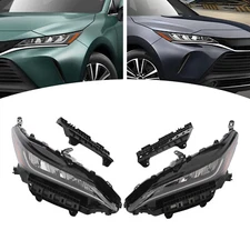Pair LED Headlight Front Lamp for 21-23 Toyota Venza Hybrid Left + Right Side