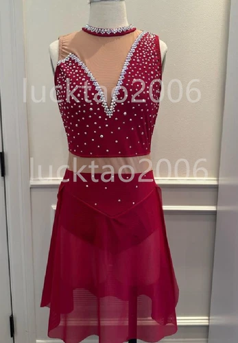 Figure skating Ice Skating Competition Dress Twirling Dance Gymnastics 88182