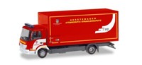 Herpa 094580 Mercedes-Benz Atego Koffer-Lkw Feuerwehr, Auto Modell 1:87 (H0)