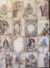 8 Sheets Vintage Style Fantasy Castle Paper Collage Scrapbook Junk Journal A5