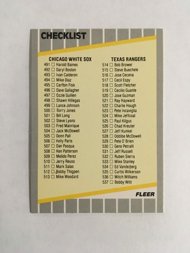1989 Fleer #451-660 You Pick Complete You Set Errors, RC, HOF, All-Star Inserts - Picture 148 of 153