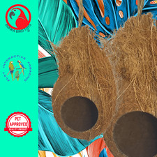 872 Coconut Hut Parrot Toy Part Craft Parrot Cage Cages Natural Nest