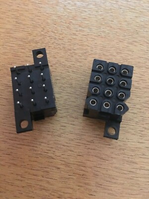 ITT Cannon 5,08 mm 12-fach 3-reihig Buchse Mehrwege Stecker 2 Stück Z3224