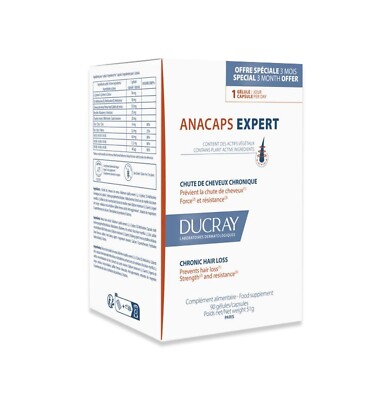Ducray Anacaps Expert Chronic Hair Loss 90 Capsules, Exp. 02/2027