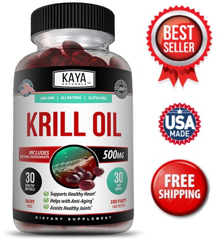 OLIO Di Krill Antartico 500 mg di Omega - 3, EPA, DHA e astaxantina  supplemento | eBay