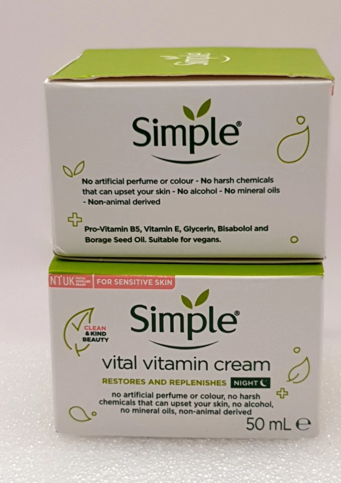 Simple Vital Vitamin Cream, 50ml (Pack of 2) B49/E.IH/F.DJ/4 - Image 4 of 4