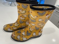 Sloggers Damskie buty przeciwdeszczowe i ogrodowe US 8 Kurczaki Żonkil Żółte Super Śliczne 🐔