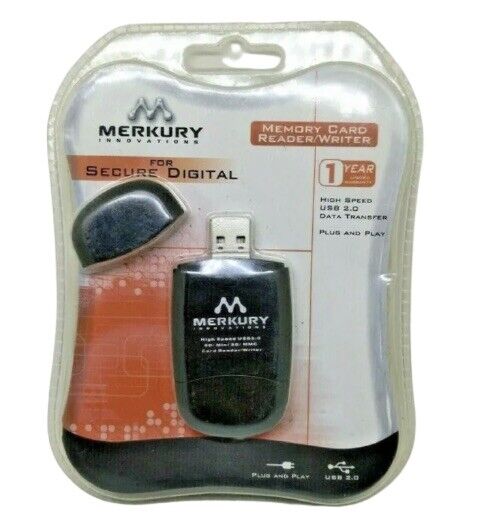 Merkury Innovations Memory Card Reader High Speed 2.0, New Factory Sealed