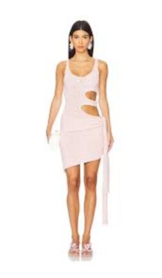 Asta Resort Allegra Mini Dress in Alpaca Merino Blend in Blush Glitter