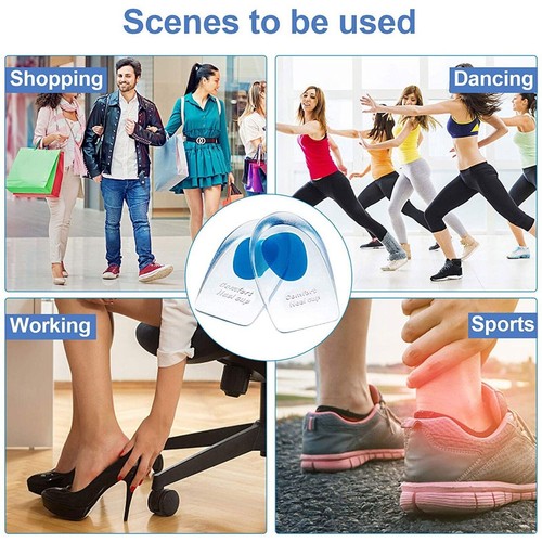 4pcs Cushion Insoles Shoe Pads Increase Gel High Heel Insert Foot Pain Relief - Picture 5 of 14