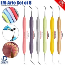 LM Arte Set of 6 Composite Filling & Restorative Instrument Silicone Handle
