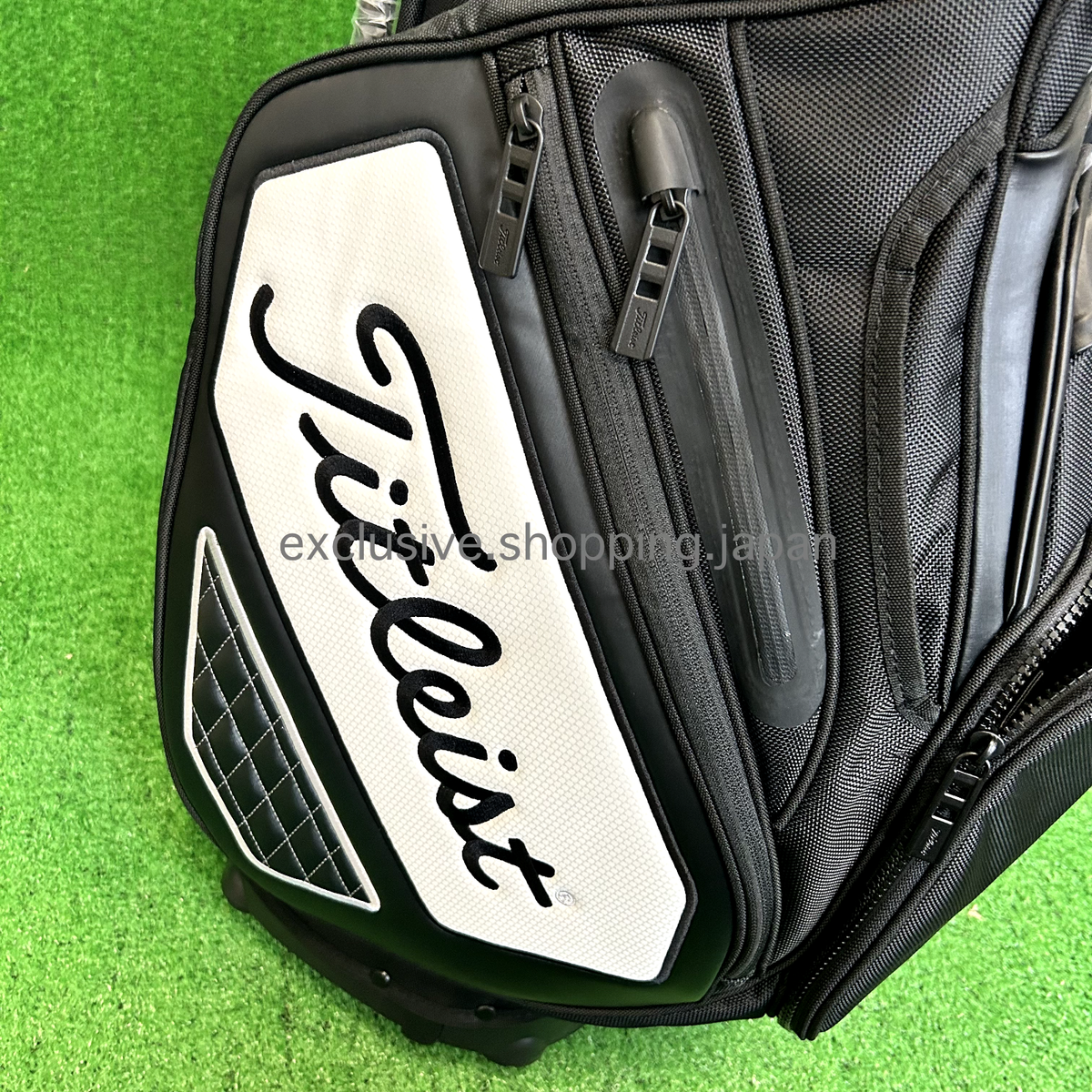 Titleist Premium Stand Bag Black White 9in 4way Divider Titleist Premium Stand Bag Black White 9in 4way Divider