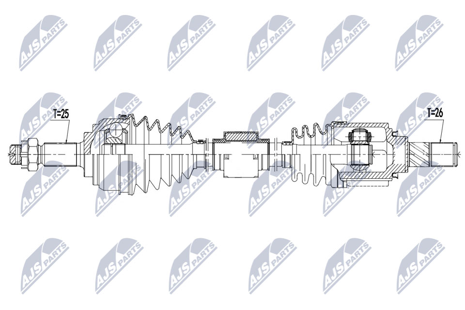 NTY NPW-NS-138 Drive Shaft for NISSAN