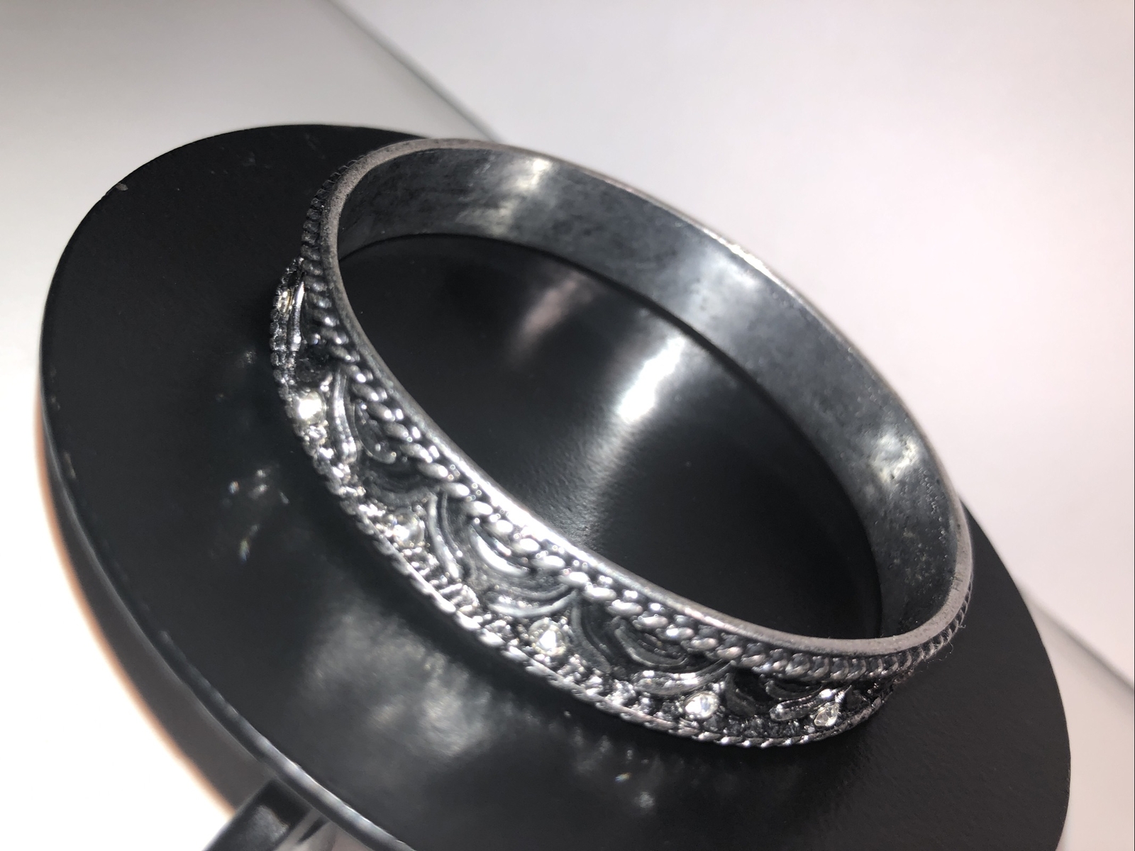 Bangle Bracelet Silver Tone Boho Statement Piece … - image 15