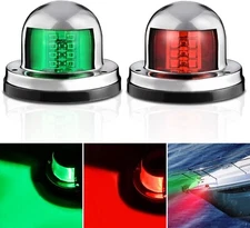 Nilight Marine Boat Navigation Light 2PCS 8LED Red Green Waterproof Bow Light