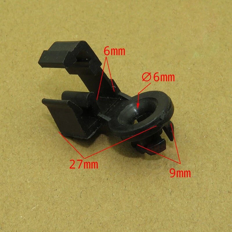 2 Pcs Black Car Hood Support Prop Rod Clips Grommet For Mazda - Image 3 of 3