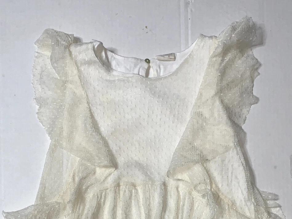Usado - Vestido Zara Niños Línea A Forrado Transparente Niñas (Talla 6) Foto 2 de 4