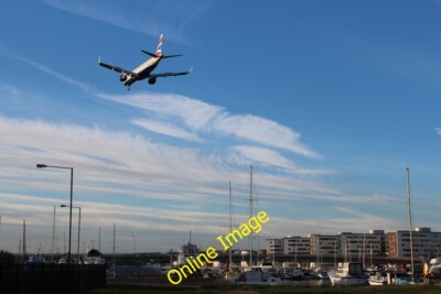 Photo 6x4 Plane landing at London City Airport Woolwich  c2012