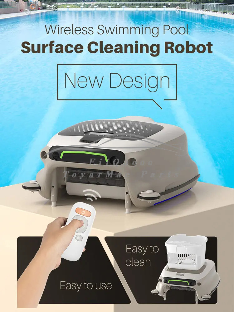 Nuevo Robot Inalámbrico de Limpieza de Piscina Superficie de Piscina Auto Robot de Piscina 2000m²