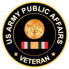US Army Public Affairs Veteran Bumper Sticker Military Vinyl Soldier Decal 5"