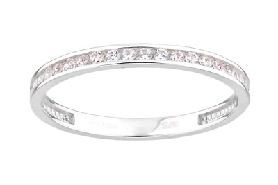 Ewigkeitsring 9 kt Weißgold Kanalfassung von Citerna