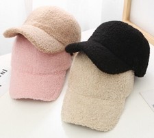 Fuzzy Baseball Cap Fashion Designer Outdoor Winter Travel Adjustable casual Hat