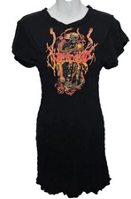 NWT Urban Outfitters Y2K Tatum Mini Dress Women’s Small Metal Head Black New