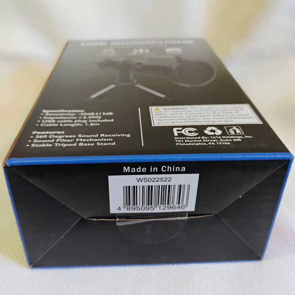 Portable USB Microphone with Pop Filter & Stand | Multi-System Compatible | NIB - Image 2 of 4