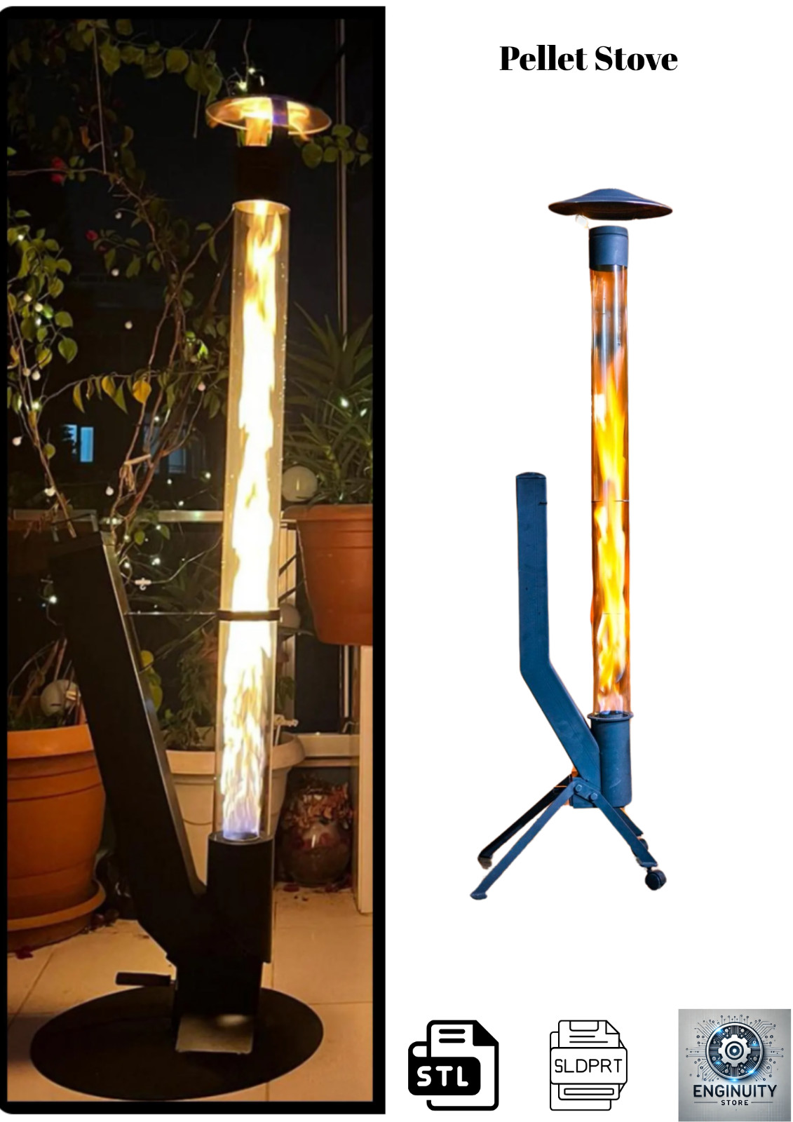 Custom Small  Pellet Stove Design for Efficient Home Heating