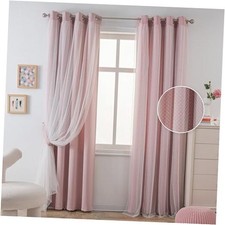 Pink Curtains for Girls Bedroom  Nursery 52"W x 84"L Pack of 2 Blush Pink