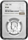 1964 50c Silver Proof Kennedy Half Dollar NGC Graded PF 69